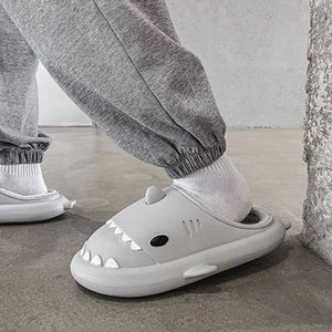 Gray Children's Winter Warm Shark Slippers brand New comes in all kids sizes